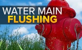 water main flushing red hydrant