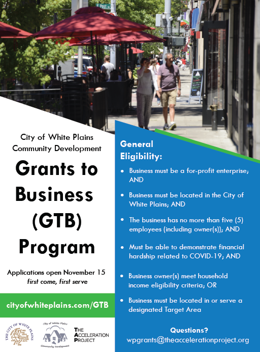 Grants to Businesses Program Flyer