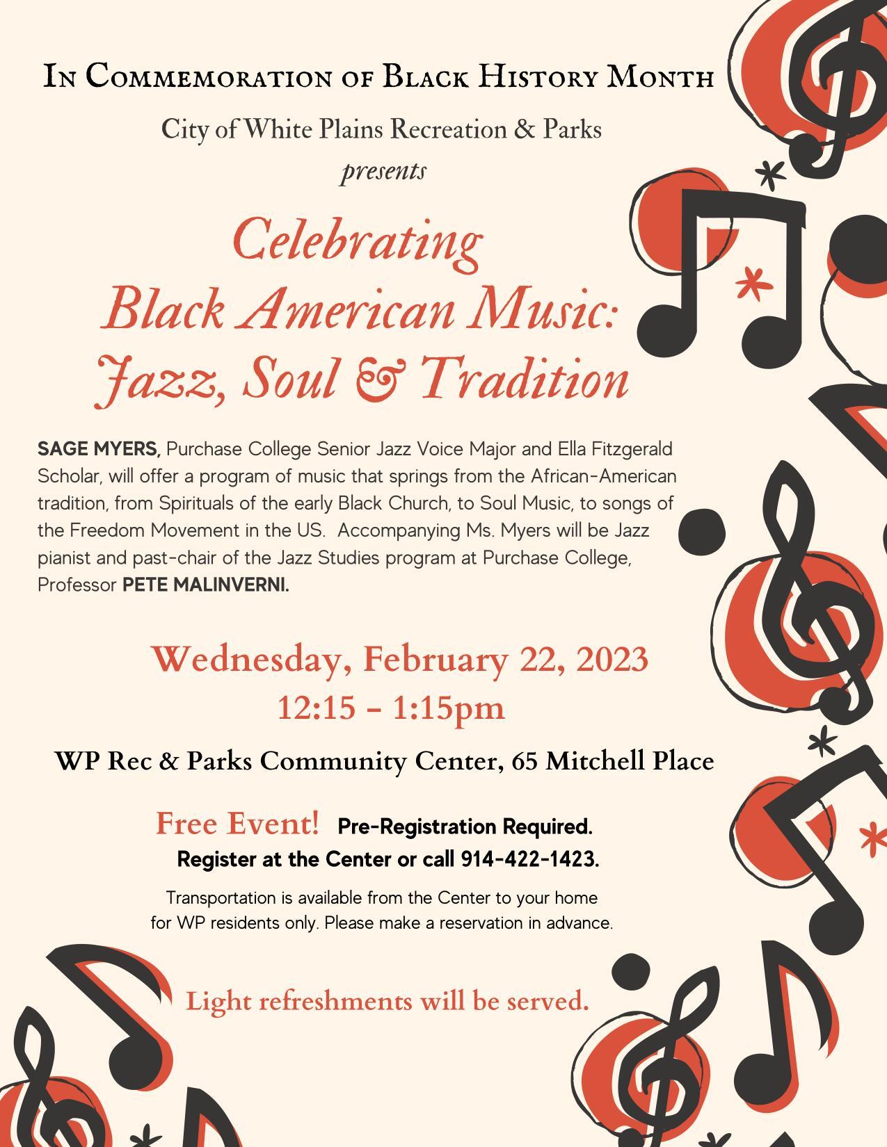 black history month 2023 Jazz, Soul