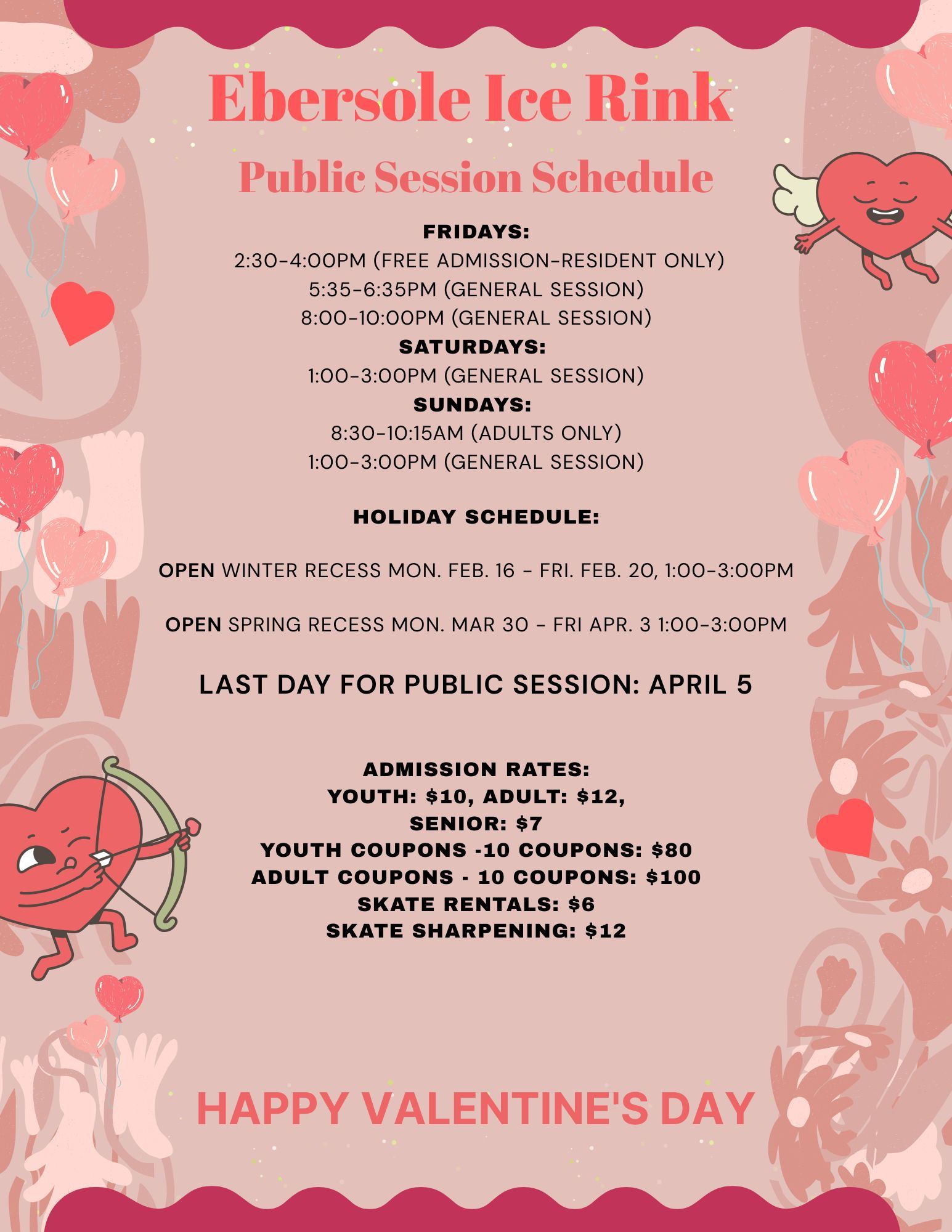 ebersole schedule feb.